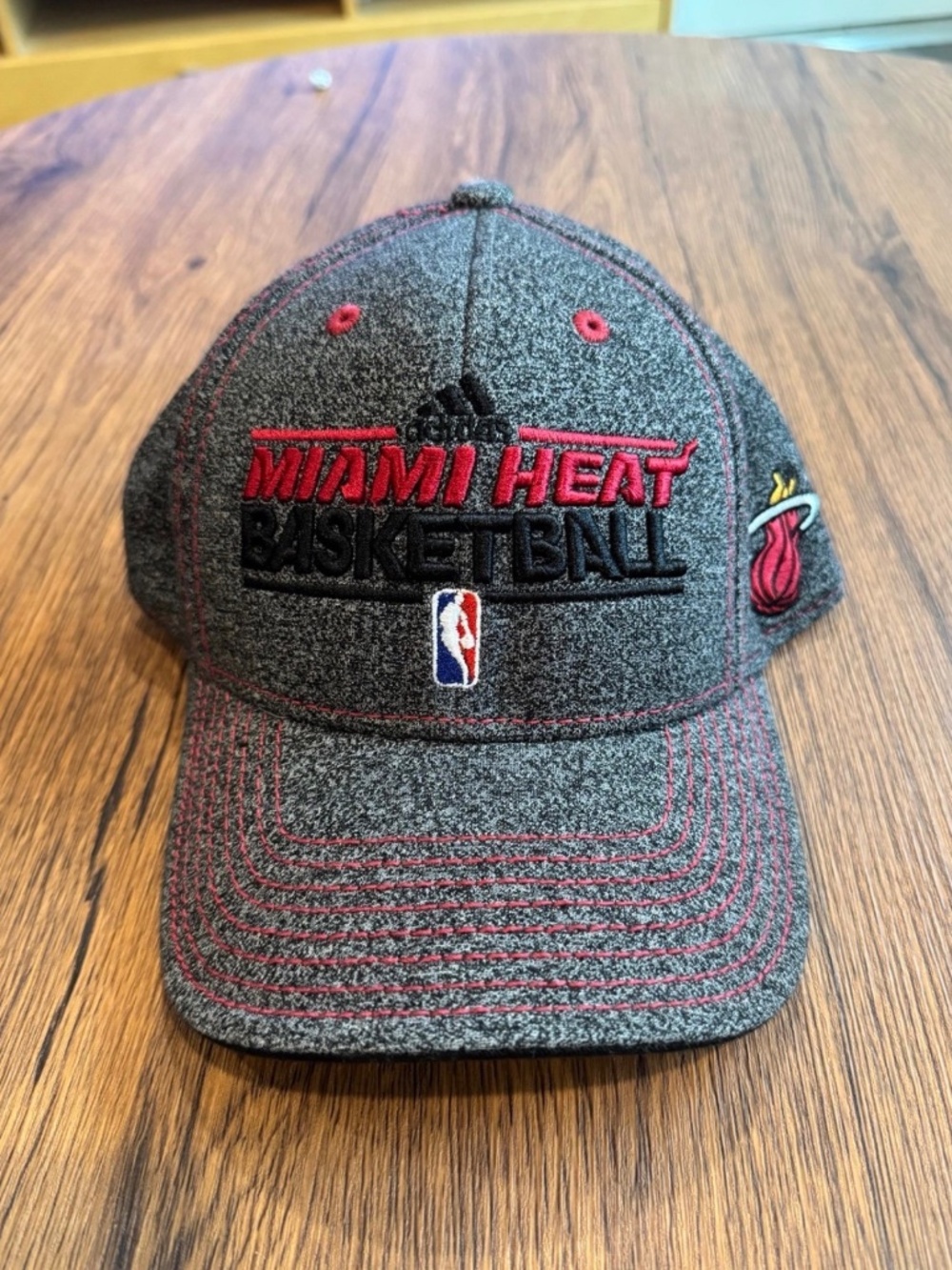 Miami Heat Adidas Flex Fit Hat Size S/M